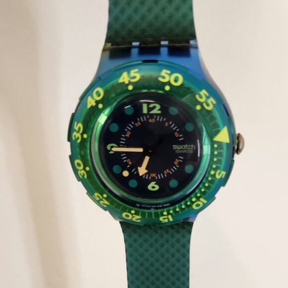 Swatch BLUE MOON SDN100 1991 Scuba Watch New old stock - Picture 6 of 9